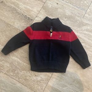 Red and Navy half zip